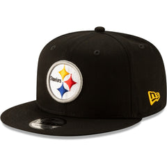 Pittsburgh Steelers New Era Basic 9FIFTY Adjustable Snapback Hat - Black Hats