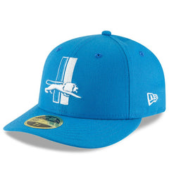 Detroit Lions New Era Omaha Throwback Low Profile 59FIFTY Fitted Hat - Blue Hats