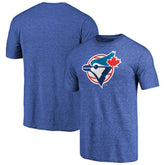 Toronto Blue Jays Cooperstown Collection Forbes Tri-Blend T-Shirt - Heathered Royal T-shirts