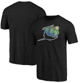 Tampa Bay Rays Vintage Cooperstown Collection Wahconah Tri-Blend T-Shirt - Black T-shirts