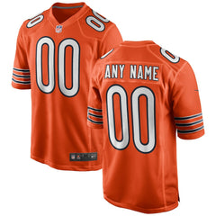 Chicago Bears Youth Alternate Custom Game Jersey - Orange Jerseys
