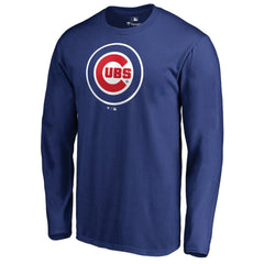Chicago Cubs Team Wordmark Long Sleeve T-Shirt - Royal T-shirts
