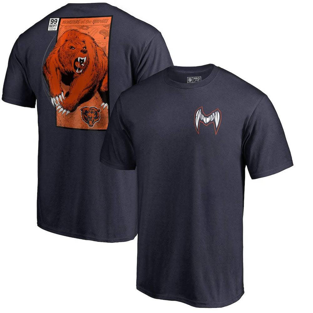 Chicago Bears Midway Monster T-Shirt - Navy T-shirts