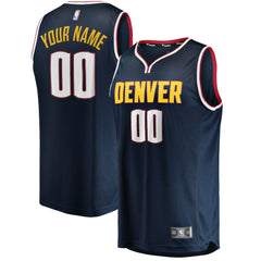 Denver Nuggets Youth Fast Break Custom Replica Jersey Navy Icon Edition - Fanatics