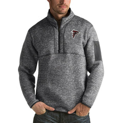Atlanta Falcons Antigua Fortune Big & Tall Quarter-Zip Pullover Jacket - Charcoal Pullover