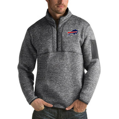 Buffalo Bills Antigua Fortune Big & Tall Quarter-Zip Pullover Jacket - Charcoal Pullover