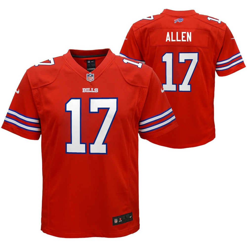Josh Allen Buffalo Bills Youth Game Jersey - Red Jerseys
