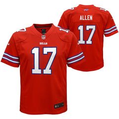 Josh Allen Buffalo Bills Youth Game Jersey - Red Jerseys