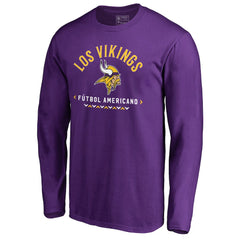 Minnesota Vikings Futbol Americano Long Sleeve T-Shirt - Purple T-shirts