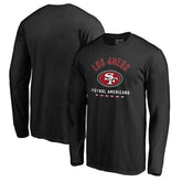 San Francisco 49ers Futbol Americano Long Sleeve T-Shirt - Black T-shirts