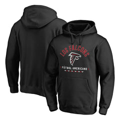 Atlanta Falcons Futbol Americano Pullover Hoodie - Black Hoodies