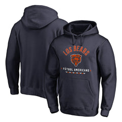 Chicago Bears Futbol Americano Pullover Hoodie - Navy Hoodies