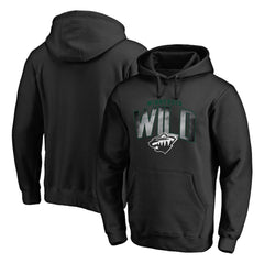 Minnesota Wild Arch Smoke Pullover Hoodie - Black | US 3255619