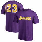 LeBron James Los Angeles Lakers Sidesweep Name & Number T-Shirt Purple
