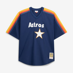 Nolan Ryan Houston Astros Mitchell & Ness Cooperstown Collection Big & Tall Mesh Batting Practice Jersey - Navy Jerseys