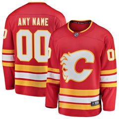 Calgary Flames Fanatics Home Breakaway Custom Jersey - Red | US 3273704