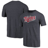 Minnesota Twins Team Wordmark Tri-Blend T-Shirt - Navy T-shirts