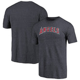 Los Angeles Angels Team Wordmark Tri-Blend T-Shirt - Navy T-shirts