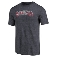 Los Angeles Angels Team Wordmark Tri-Blend T-Shirt - Navy T-shirts