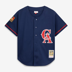 Bo Jackson California Angels Mitchell & Ness Cooperstown Collection Mesh Batting Practice Button-Up Jersey - Navy Jerseys
