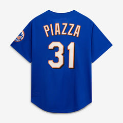 Mike Piazza New York Mets Mitchell & Ness Cooperstown Collection Mesh Batting Practice Button-Up Jersey - Royal Jerseys