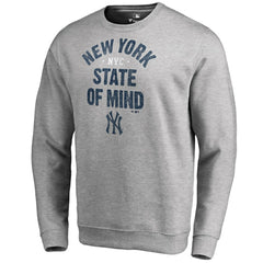 New York Yankees Hometown Collection New York State Pullover Sweatshirt - Heathered Gray Pullover