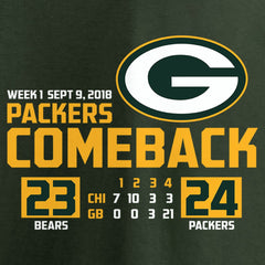 Green Bay Packers The Comeback T-Shirt - Green T-shirts