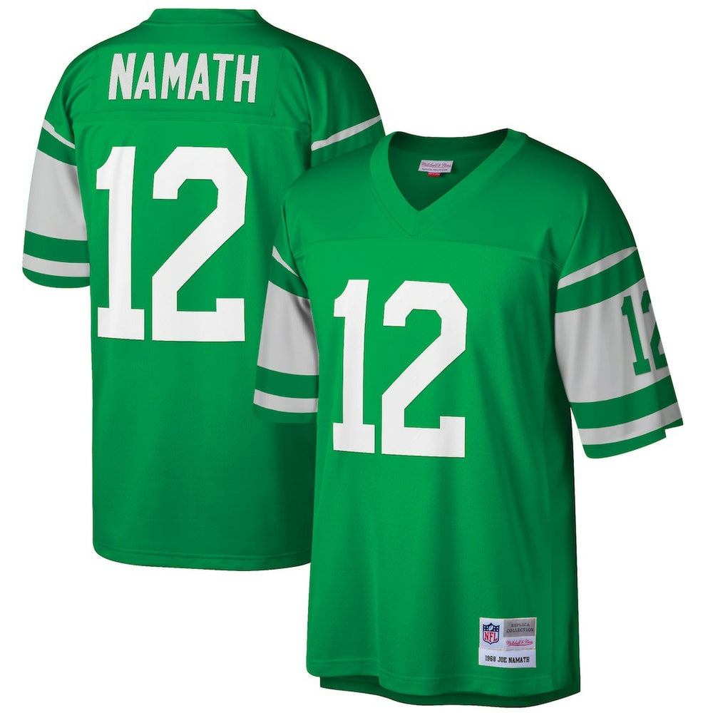 Joe Namath New York Jets Big & Tall 1968 Retired Player Replica Jersey - Green Jerseys