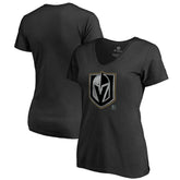 Vegas Golden Knights Women's Core Smoke V-Neck T-Shirt - Black | US 3305765
