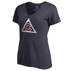 Colorado Avalanche Women's Team Alternate V-Neck T-Shirt - Navy | US 3309991