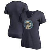 Columbus Blue Jackets Women's Team Alternate V-Neck T-Shirt - Navy | US 3309992