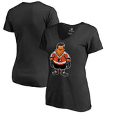 Philadelphia Flyers Women's Gritty V-Neck T-Shirt - Black | US 3310278