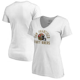 San Francisco 49ers Women's Quinten Helmet T-Shirt - White T-shirts