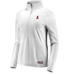 Los Angeles Angels Vineyard Vines Women's Performance Grid Half-Zip Pullover Top - Gray Pullover