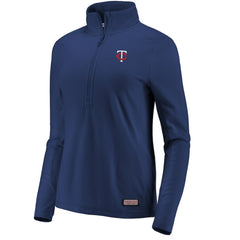 Minnesota Twins Vineyard Vines Women's Performance Grid Half-Zip Pullover Top - Gray Pullover
