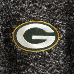 Green Bay Packers Antigua Fortune Quarter-Zip Pullover Jacket - Heather Black Pullover