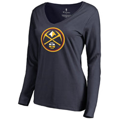 Nikola Jokic Denver Nuggets Women's Team Backer Name & Number Long Sleeve V-Neck T-Shirt Navy outlet