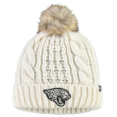 Jacksonville Jaguars '47 Women's Meeko Cuffed Knit Hat With Pom - Cream Hats