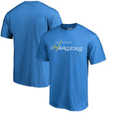 Los Angeles Chargers Multi Color Vintage Logo T-Shirt - Powder Blue T-shirts