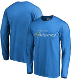 Los Angeles Chargers Multi Color Vintage Logo Long Sleeve T-Shirt - Powder Blue T-shirts