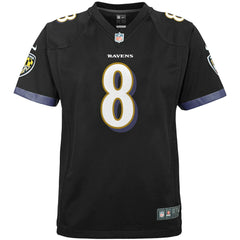 Lamar Jackson Baltimore Ravens Youth Game Jersey - Black Jerseys