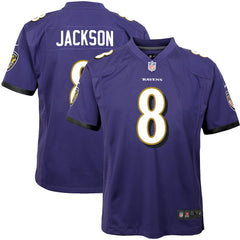 Lamar Jackson Baltimore Ravens Youth Game Jersey - Purple Jerseys