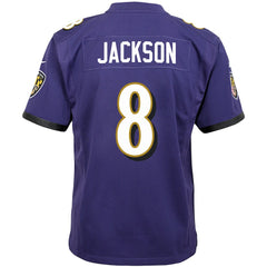 Lamar Jackson Baltimore Ravens Youth Game Jersey - Purple Jerseys