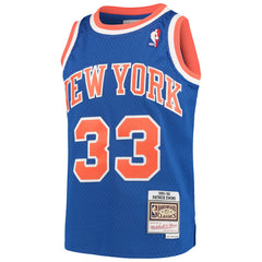 Patrick Ewing New York Knicks Youth Hardwood Classics Swingman Throwback Jersey Blue - Mitchell & Ness