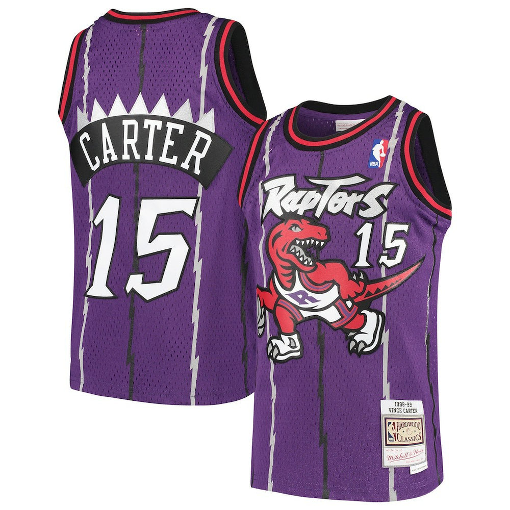 Vince Carter Toronto Raptors Youth 1998/99 Hardwood Classics Swingman Throwback Jersey Purple - Mitchell & Ness outlet