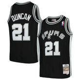 Tim Duncan San Antonio Spurs Youth Swingman Throwback Jersey Black - Mitchell & Ness