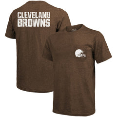 Cleveland Browns Majestic Threads Tri-Blend Pocket T-Shirt - Brown T-shirts