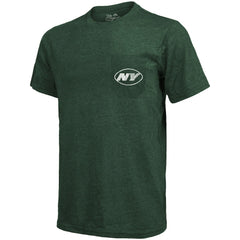 New York Jets Majestic Threads Tri-Blend Pocket T-Shirt - Heathered Green T-shirts