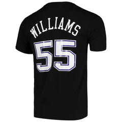 Jason Williams Sacramento Kings Hardwood Classics Team Name & Number T-Shirt Black - Mitchell & Ness