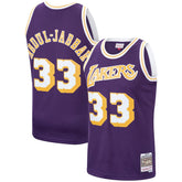 Kareem Abdul-Jabbar Los Angeles Lakers Hardwood Classics Swingman Jersey Purple - Mitchell & Ness